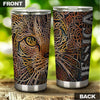 Camellia Personalized Celtic Knot Cat Stainless Steel Tumbler - Customized Double-Walled Insulation Travel Thermal Cup With Lid