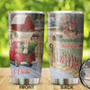 Camellia Personalized Dog In Car God Bleessed The Broken Road That Led Me Straight To You Stainless Steel Tumbler-Double-Walled Insulation Cup With Lid Gift For Chirstmas
