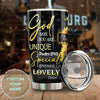 Camellia Personalized God Says You Are Stainless Steel Tumbler-Sweat-Proof Travel Therma Cup With Lid