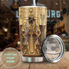Camellia Personalized Ancient Egypt God Stainless Steel Tumbler - Double-Walled Insulation Vacumm Flask - Gift For Christian, Christmas, Thanksgiving, Egypt Culture Lovers