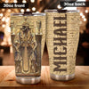 Camellia Personalized Ancient Egypt God Stainless Steel Tumbler - Double-Walled Insulation Vacumm Flask - Gift For Christian, Christmas, Thanksgiving, Egypt Culture Lovers