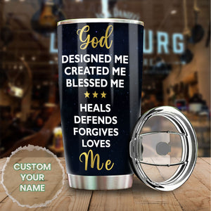 Camellia Personalized Black Women Faith God Loves Me - Double-Walled Insulation Vacumm Flask - Gift For Black Queen, International Women's Day, Hippie Girls