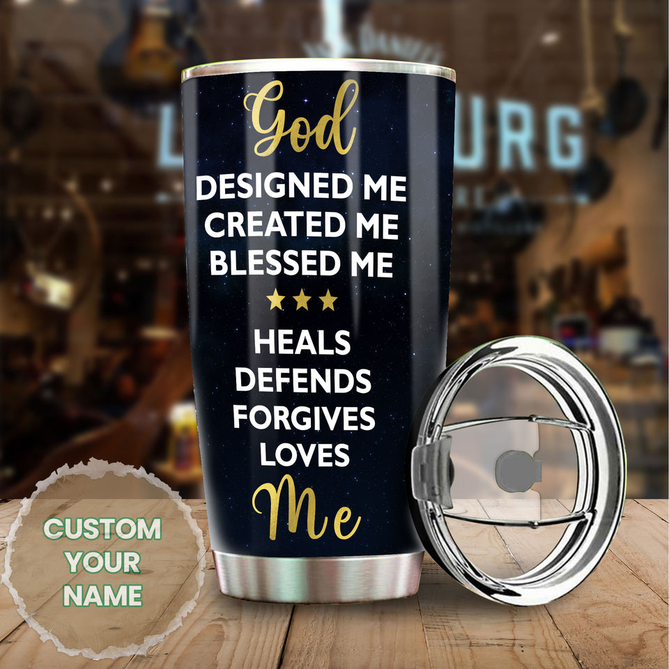 Camellia Personalized Black Women Faith God Loves Me - Double-Walled Insulation Vacumm Flask - Gift For Black Queen, International Women's Day, Hippie Girls