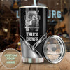 Camellia Personalized Truck Driver Stainless Steel Tumbler-Double-Walled Insulation Cup With Lid Gift For Trucker