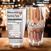 Camellia Personalized Make Up Artist Nutrition Facts Style Stainless Steel Tumbler-Double-Walled Insulation  Cup With Lid Gift For Make Up Artist