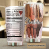 Camellia Personalized Make Up Artist Nutrition Facts Style Stainless Steel Tumbler-Double-Walled Insulation  Cup With Lid Gift For Make Up Artist
