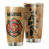Camellia Personalized Firefighter Anatomy Stainless Steel Tumbler- Double-Walled Insulation Gift For Fireman