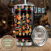Camellia Personalized Mexico Sugar Skull Stainless Steel Tumbler-Double-Walled Insulation Travel Cup With Lid