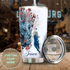 Camellia Personalized Doctor Hair Up Scrups On Time To Fight Against The Virus Stainless Steel Tumbler - Customized Double-Walled Insulation Travel Thermal Cup With Lid