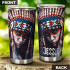 Camellia Personalized Native American Girl Stainless Steel Tumbler-Double-Walled Insulation Cup With Lid Gift For Native American Girl