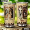 Camellia Personalized Horses Advice Stainless Steel Tumbler - Double-Walled Insulation Vacumm Flask - Gift For Horse Lovers, Cowgirls, Cowboys, Perfect Christmas, Thanksgiving Gift