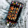 Camellia Personalized Mexico Sugar Skull Stainless Steel Tumbler-Double-Walled Insulation Travel Cup With Lid