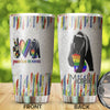 Camellia Persionalized LGBT Bear Peace Love Free Mom Hugs Stainless Steel Tumbler - Customized Double - Walled Insulation Travel Thermal Cup With Lid