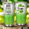 Camellia Persionalized Irish Kisses Shamrock Wishes Stainless Steel Tumbler - Customized Double - Walled Insulation Travel Thermal Cup With Lid
