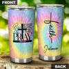 Camellia Personalized Faith Raise Up And Pray Stainless Steel Tumbler-Double-Walled Travel Therma Cup With Lid
