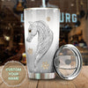 Camellia Personalized Horse Jewelry Style Stainless Steel Tumbler - Double-Walled Insulation Vacumm Flask - Gift For Horse Lovers, Cowgirls, Cowboys, Perfect Christmas, Thanksgiving Gift 02