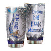 Camellia Personalized Dream Bijg Little Mermaid Stainless Steel Tumbler-Double-Walled Insulation Travel Cup With Lid