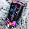 Camellia Personalized The Cross Symbol Of God's Love Stainless Steel Tumbler-Thermal Flask Travel Therma Cup With Lid