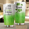 Camellia Persionalized Irish Kisses Shamrock Wishes Stainless Steel Tumbler - Customized Double - Walled Insulation Travel Thermal Cup With Lid
