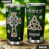 Camellia Persionalized Irish Jewelry Style Stainless Steel Tumbler - Customized Double - Walled Insulation Travel Thermal Cup With Lid