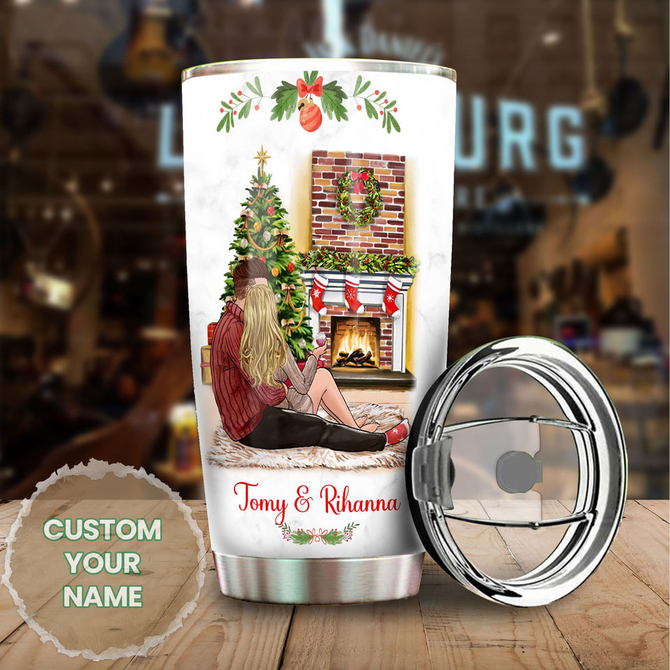 Camellia Personalized Loving Letter From wife To Husband I Love You Stainless Steel Tumbler-Double-Walled Insulation Cup With Lid Gift For Christmas Anniversary