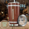 Camellia Personalized Football Facts  Stainless Steel Tumbler - Customized Double-Walled Insulation Travel Thermal Cup With Lid Gift For Footballer