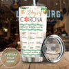 Camellia Personalized Christmas The 12 Days Of Corona Stainless Steel Tumbler - Customized Double-Walled Insulation Travel Thermal Cup With Lid
