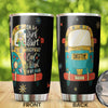 Camellia Personalized Hippie Girl In The Dark Desert Highway Cool wind In My Hair Stainless Steel Tumbler-Sweat-Proof Double Wall Travel Cup With Lid Gift For Hippie Girl