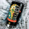 Camellia Personalized Hippie Girl In The Dark Desert Highway Cool wind In My Hair Stainless Steel Tumbler-Sweat-Proof Double Wall Travel Cup With Lid Gift For Hippie Girl