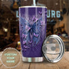 Camellia Personalized Butterfly Mask Art Stainless Steel Tumbler - Double-Walled Insulation Vacumm Flask - For Thanksgiving, Memorial Day, Christians, Christmas Gift