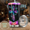 Camellia Personalized The Cross Symbol Of God's Love Stainless Steel Tumbler-Thermal Flask Travel Therma Cup With Lid