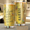 Camellia Personalized Kind Word Are Like Honey Stainless Steel Tumbler - Double-Walled Insulation Vacumm Flask - Gift For Bee Keepers, Bee Lovers