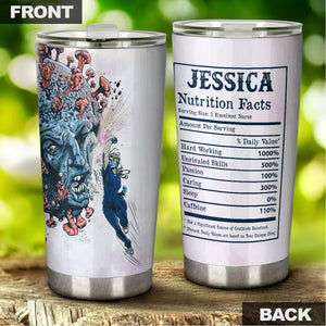 Camellia Personalized Brave Nurse Facts Stainless Steel Tumbler - Double-Walled Insulation Vacumm Flask - Gift For Nurse, Nurse Day 12th May