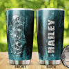 Camellia Personalized 3D Gothic Skulls Stainless Steel Tumbler - Customized Double-Walled Insulation Adventure Thermal Cup With Lid