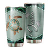 Camellia Personalized Turtle Mom And Baby Stainless Steel Tumbler-Thermal Flask Travel Therma Cup With Lid