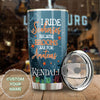 Camellia Persionalized 3D Mermaid Rides Seahorse Stainless Steel Tumbler - Customized Double - Walled Insulation Thermal Cup With Lid