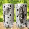 Camellia Personalized Cute Kittie Stainless Steel Tumbler-Double-Walled Insulation Cup With Lid Gift For Cat Lover Mom Cat