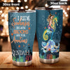 Camellia Persionalized 3D Mermaid Rides Seahorse Stainless Steel Tumbler - Customized Double - Walled Insulation Thermal Cup With Lid