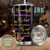 Camellia Personalized Butterfly  My Mind Still Talk To You Stainless Steel Tumbler - Double-Walled Insulation Vacumm Flask - For Thanksgiving, Memorial Day, Christians, Christmas Gift