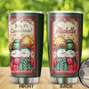 Camellia Personalized Snowman Baby Its Cold Outside Stainless Steel Tumbler - Customized Double-Walled Insulation Travel Thermal Cup With Lid Gift For Couple