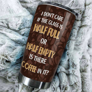 Camellia Personalized Owl Is There Coffee In It Stainless Steel Tumbler - Customized Double-Walled Insulation Travel Thermal Cup With Lid Gift For Coffee Lover