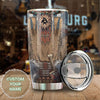 Camellia Personalized Native American Embroidery Stainless Steel Tumbler-Double-Walled Insulation Travel Cup With Lid 03