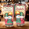 Camellia Personalized Snowman Baby Its Cold Outside Stainless Steel Tumbler - Customized Double-Walled Insulation Travel Thermal Cup With Lid Gift For Couple