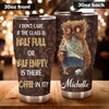 Camellia Personalized Owl Is There Coffee In It Stainless Steel Tumbler - Customized Double-Walled Insulation Travel Thermal Cup With Lid Gift For Coffee Lover