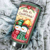 Camellia Personalized Snowman Baby Its Cold Outside Stainless Steel Tumbler - Customized Double-Walled Insulation Travel Thermal Cup With Lid Gift For Couple