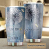 Camellia Personalized Whisper I Love You To A Butterfly Stainless Steel Tumbler - Double-Walled Insulation Vacumm Flask - For Thanksgiving, Memorial Day, Christians, Christmas Gift