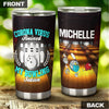 Camellia Personalized Corona Virus Ruined My Bowling Stainless Steel Tumbler - Double-Walled Insulation Vacumm Flask - Gift For Bowling Lovers, National Bowling Day 8th August