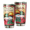 Camellia Personalized Snowman Baby Its Cold Outside Stainless Steel Tumbler - Customized Double-Walled Insulation Travel Thermal Cup With Lid Gift For Couple