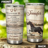 Camellia Personalized Horse Life Stainless Steel Tumbler - Double-Walled Insulation Vacumm Flask - Gift For Horse Lovers, Cowgirls, Cowboys, Perfect Christmas, Thanksgiving Gift