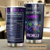 Camellia Personalized Gamer Nutrition Facts  Stainless Steel Tumbler-Thermal Flask Travel Therma Cup With Lid Gift For Gamer 02